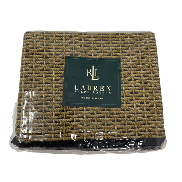COPY - Ralph Lauren Twin Flat Sheet Charleston Wicker Beige 70 x 96